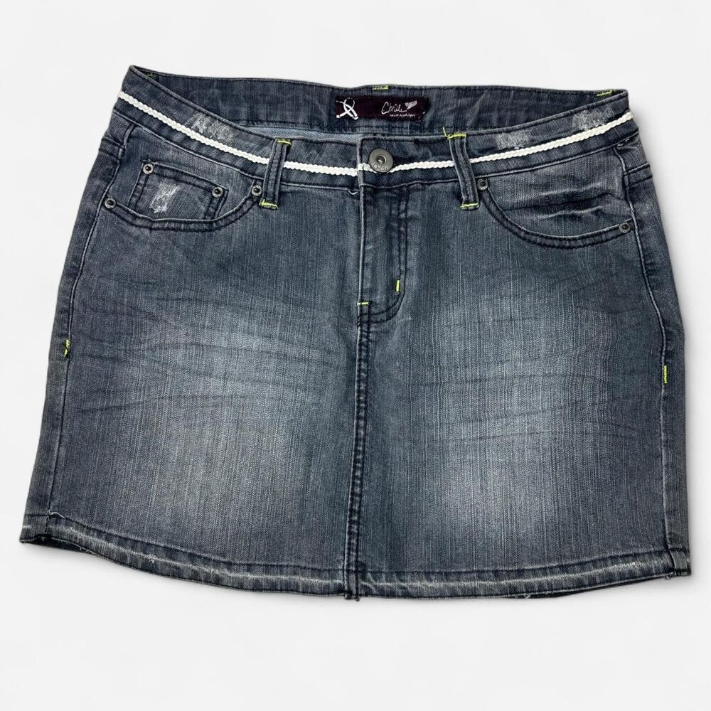 Chloe Women's Grey and Blue Skirt